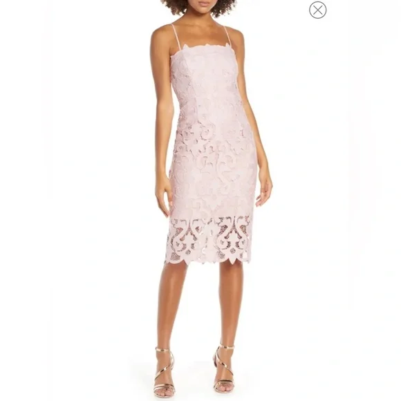 Bardot Lina Lace Sheath Dress - Pink